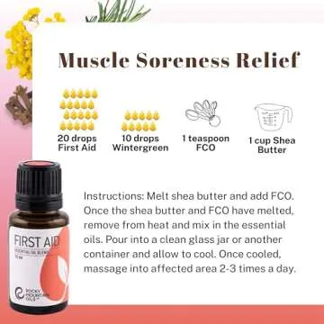 Rocky Mountain Oils - First Aid Essential Oil Blend- 15 ml - Natural Essential Oil - Aromatherapy Oils for Diffuser and Topical - Relaxing Essential Oils