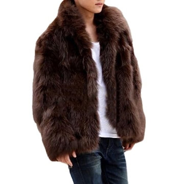Colf Men's Winter Faux Fur Parka Coat - Stylish & Warm