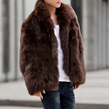 Colf Men's Winter Faux Fur Parka Coat - Stylish & Warm