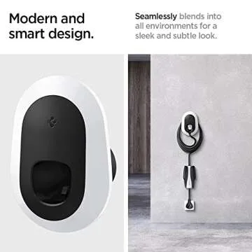 Spigen Bespoke All-in-One Cable Organizer Wall Mount Designed for All Tesla Mobile Charger Cable [Model 3/Y/X/S 2025/2024/2023/2022] - White