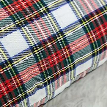 GTEXT 18x18 Christmas Plaid Pillow Covers for Home Decor