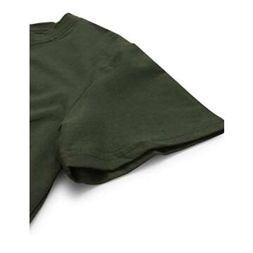 SweatyRocks Women's Summer Short Sleeve Tee Distressed Ripped Crop T-shirt Tops Green XL