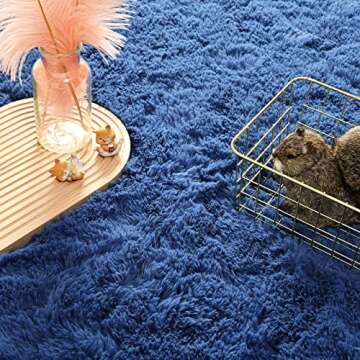 Andecor Soft Fluffy Bedroom Rugs, 4 x 6 Feet Indoor Shaggy Plush Area Rug for Boys Girls Kids Baby C...