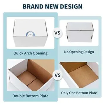 WIFTREY 7x5x4 White Shipping Boxes 25 Pack for Small Business, Small Corrugated Cardboard Boxes for Mailing, Packing, Shipping