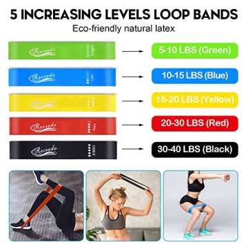 Resistance Bands Set 17pcs, Resistance Band, Exercise Bands Fitness Workout with Wide Handles, Door ...