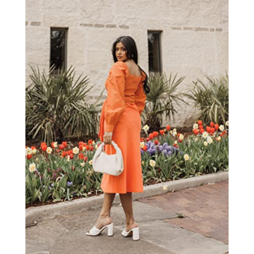 Burnt Orange Sweetheart Surplice Top by The Drop