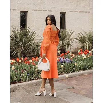 Burnt Orange Sweetheart Surplice Top by The Drop