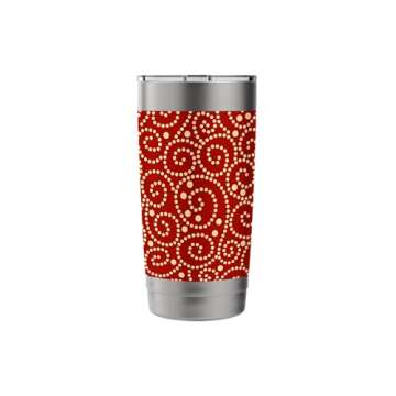Elegant Red Dots Swirls Festive Chic Holiday Pattern Stainless Steel Insulated Tumbler