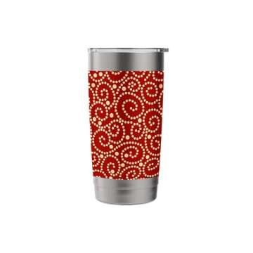 Elegant Red Dots Swirls Festive Chic Holiday Pattern Stainless Steel Insulated Tumbler