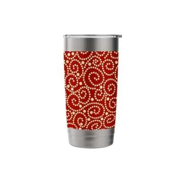 Elegant Red Dots Swirls Festive Chic Holiday Pattern Stainless Steel Insulated Tumbler