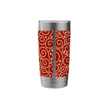 Elegant Red Dots Swirls Festive Chic Holiday Pattern Stainless Steel Insulated Tumbler