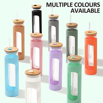 Kodrine 28oz Glass Water Bottle with Bamboo Lid