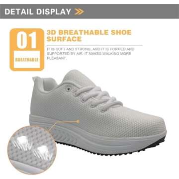 FOR U DESIGNS Fitness Walking Sneakers for Women
