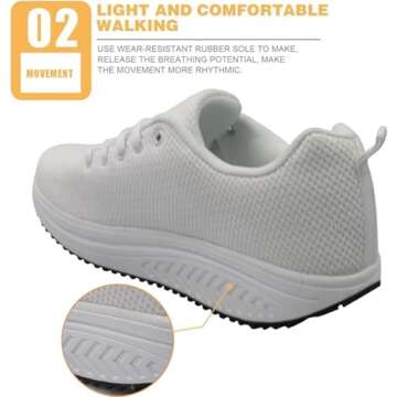 FOR U DESIGNS Fitness Walking Sneakers for Women