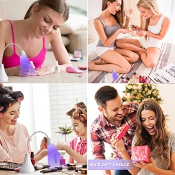 XSMNER Portable Mini Nail Dryer with 360° Rotatable Light