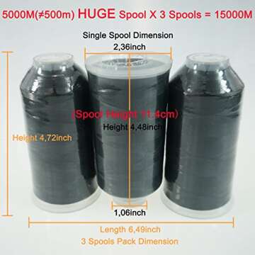 New brothreads - 40 Options- Various Assorted Color Packs of Polyester Embroidery Machine Thread Hug...