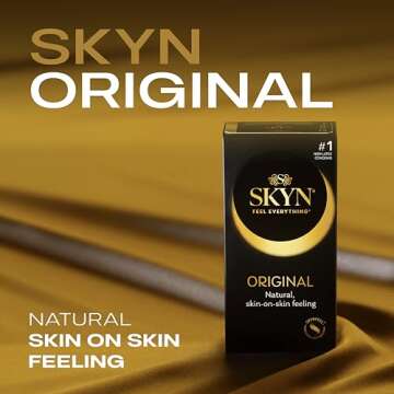 SKYN Original Condoms - 12 Count Pack of Ultimate Comfort and Protection