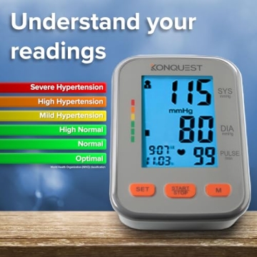 Konquest KBP-2704A Blood Pressure Monitor with Backlit Display