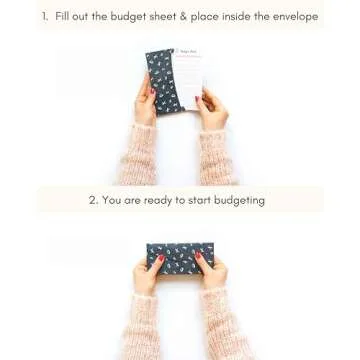 Lamare Cash Budget Envelopes for Cash System - Cash Envelopes for Budgeting - 12 Pcs Money Envelopes for Cash Budgeting plus 12 Budget Sheets - Money Saving Envelopes System Wallet for Cash Budgeting