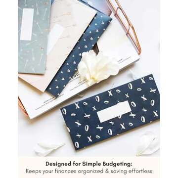 Lamare Cash Budget Envelopes for Cash System - Cash Envelopes for Budgeting - 12 Pcs Money Envelopes for Cash Budgeting plus 12 Budget Sheets - Money Saving Envelopes System Wallet for Cash Budgeting