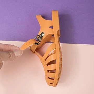 KIDSUN Toddler Girls Jelly Sandals for Summer Fun