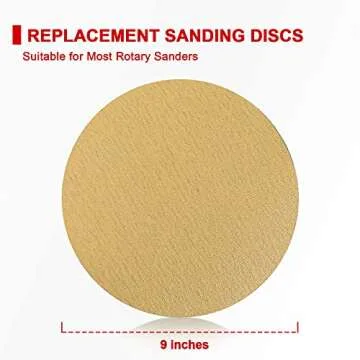 Goldblatt 9 Inch Drywall Sander, with 30pcs Sanding Discs-Hook and Loop 80 x 100/180 Mixed Grit, for Wall Cleaning and Polishing