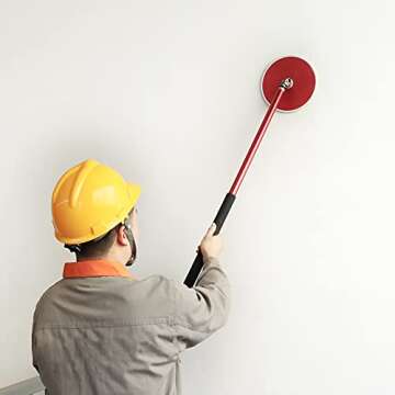 Goldblatt 9 Inch Drywall Sander, with 30pcs Sanding Discs-Hook and Loop 80 x 100/180 Mixed Grit, for Wall Cleaning and Polishing