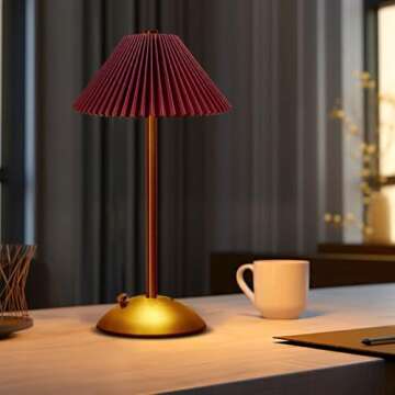 EJFOIEJ Portable LED Table Lamp - Touch Control & Rechargeable