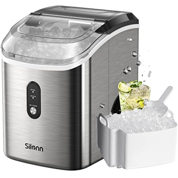 Silonn Nugget Ice Maker: Portable Self-Cleaning Machine for Home & Office