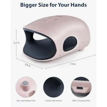 CINCOM Cordless Hand Massager with Heat & Compression