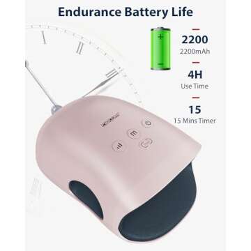 CINCOM Hand Massager - Cordless Hand Massager with Heat and Compression for Arthritis and Carpal Tunnel(FSA or HSA Eligible) (Pink)