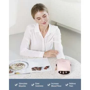 CINCOM Cordless Hand Massager with Heat & Compression