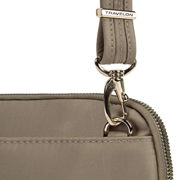 Travelon Anti-Theft Crossbody Clutch Sable Secure Stylish