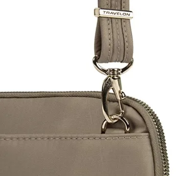 Travelon Anti-Theft Crossbody Clutch Sable Secure Stylish