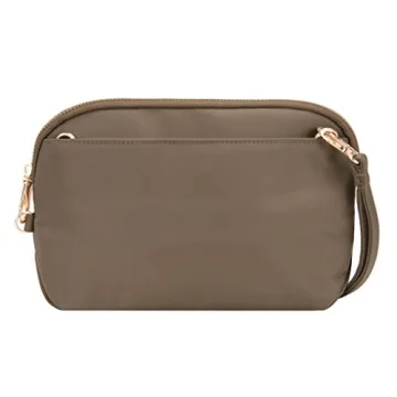 Travelon Anti-Theft Crossbody Clutch Sable Secure Stylish