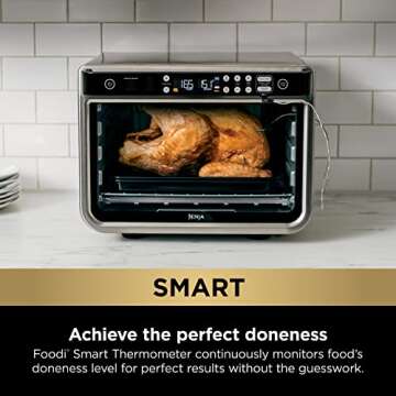 NINJA DT251 Foodi 10-in-1 Smart Air Fry Digital Countertop Convection Toaster Oven with Thermometer ...