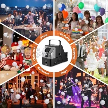Wisdomlit 3-in-1 Bubble Fog Machine with Remote Control