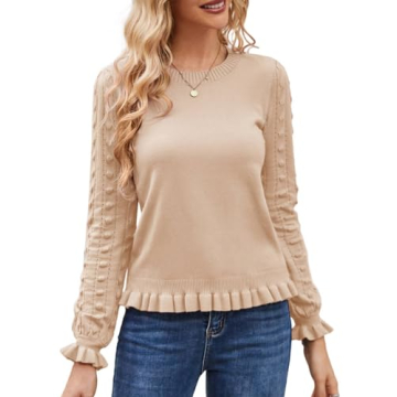 GRACE KARIN Women's Stylish Soft Pullover Sweater