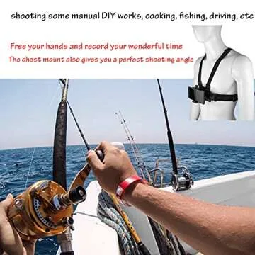 Phone Chest Mount Harness Vest and Head Strap Clip Holder for POV/VLOG, Compatible with iPhone,Samsung,GoPro Hero,DJI Osmo,AKASO and Action Cameras