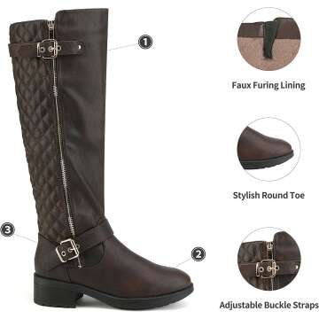DREAM PAIRS Women's Knee High Riding Boots: Stylish Comfort