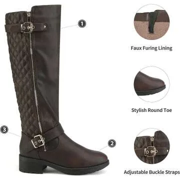 DREAM PAIRS Women's Knee High Riding Boots: Stylish Comfort