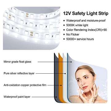 Shop WIHTU LED Full Length Mirror - Illuminated & Stylish