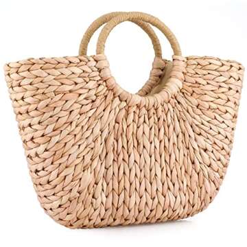 Shop EROUGE Stylish Round Straw Bag for Summer