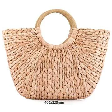 Shop EROUGE Stylish Round Straw Bag for Summer