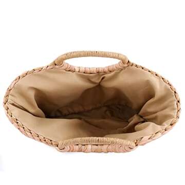 Shop EROUGE Stylish Round Straw Bag for Summer