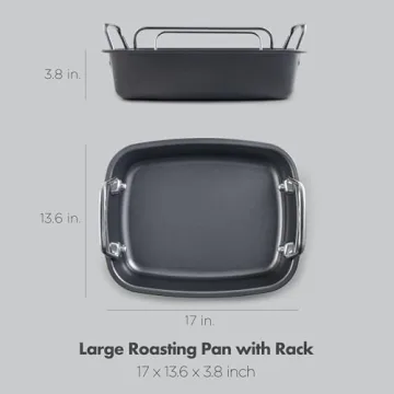 Large Non-Stick Turkey Roasting Pan with Rack