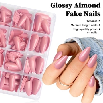 LoveOurHome Almond Press on Nails Kit for Flawless Manicures