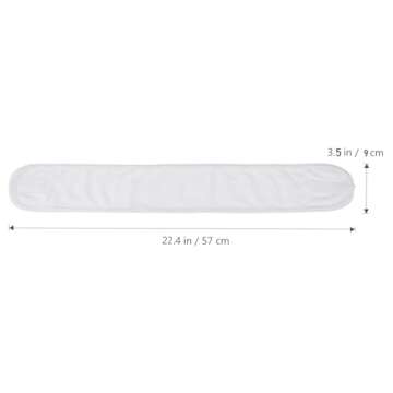 White Elastic Terry Cloth Spa Headband, 8 Pack Facial Head Wrap band Washable Makeup Headband with M...