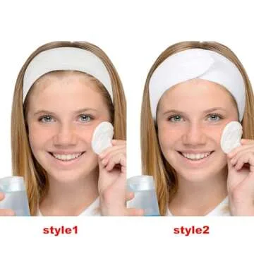 White Terry Headband 8-Pack for Facials and Makeup