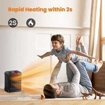Compact Andily Space Heater with Adjustable Thermostat